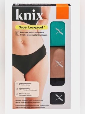 NWOT Knix Super Leakproof Period Underwear 3-Pack XL 🖤